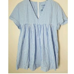 Les Canebiers Womens Short Sleeve V Neck‎ Striped R